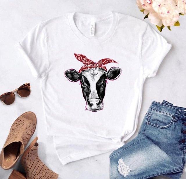 cow shirt with bandana