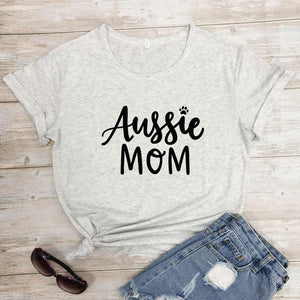 Aussie Mom T-shirt for Dog Mom 🐶👩‍🦰🐕