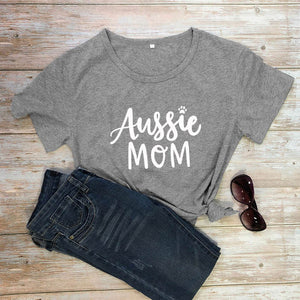 Aussie Mom T-shirt for Dog Mom 🐶👩‍🦰🐕