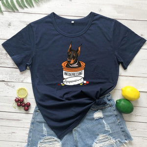 Colored Antidepressant Doberman T-shirt 🐶👩‍🦰🐕