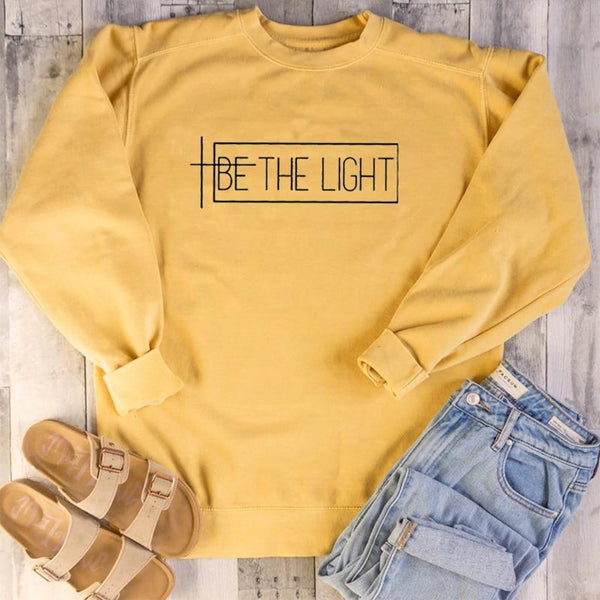 Be The Light 100% Cotton Christian Sweatshirt
