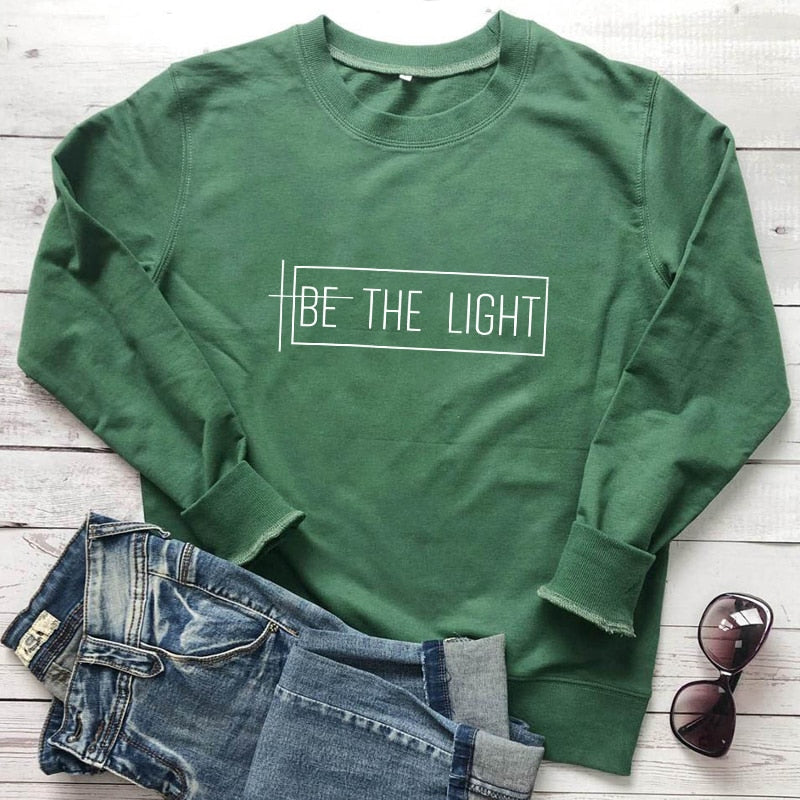 Be the light sale sweatshirt blessed faith