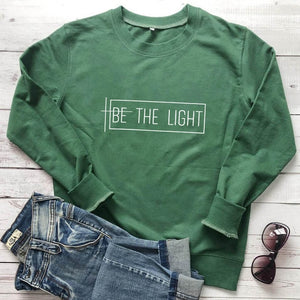 Be The Light 100% Cotton Christian Sweatshirt