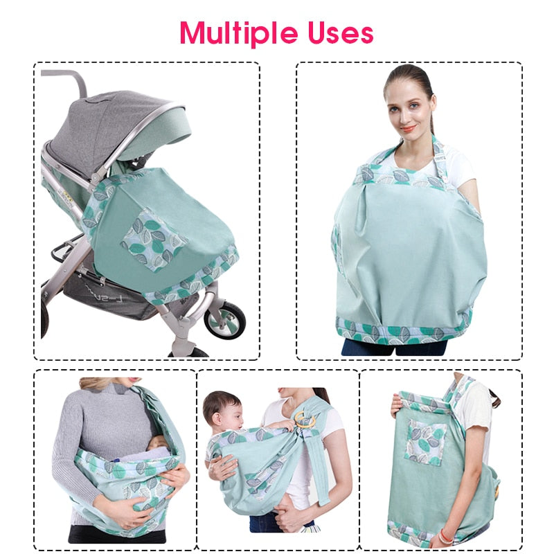 Porte-bébé Porte-bébé Nouveau-né Sling Double usage Infant Nursing Cover  Carrier Mesh Fabric Allaitement Carriers Jusqu'à 130 Lbs (0-36 mois) Ns2