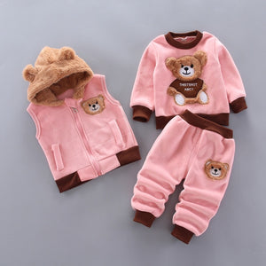 3pcs Outfits Suit Baby Winter Clothes